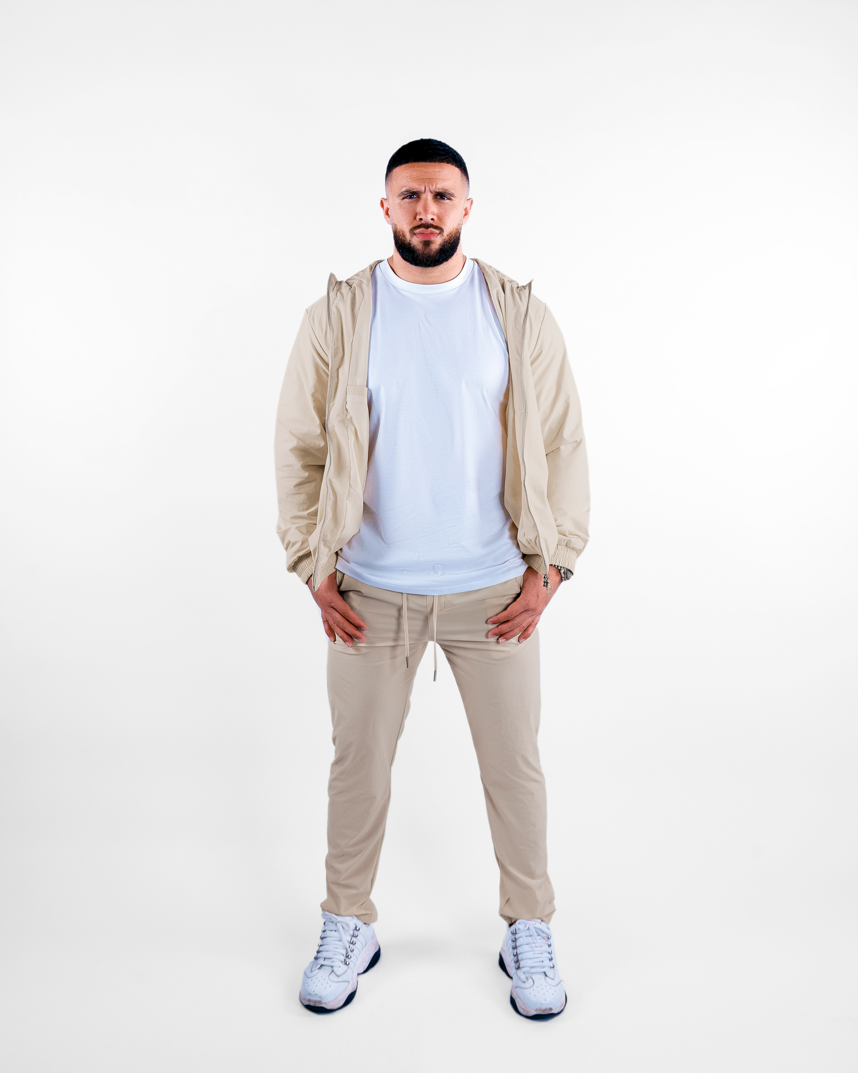 Classic Hooded Tracksuit - Beige