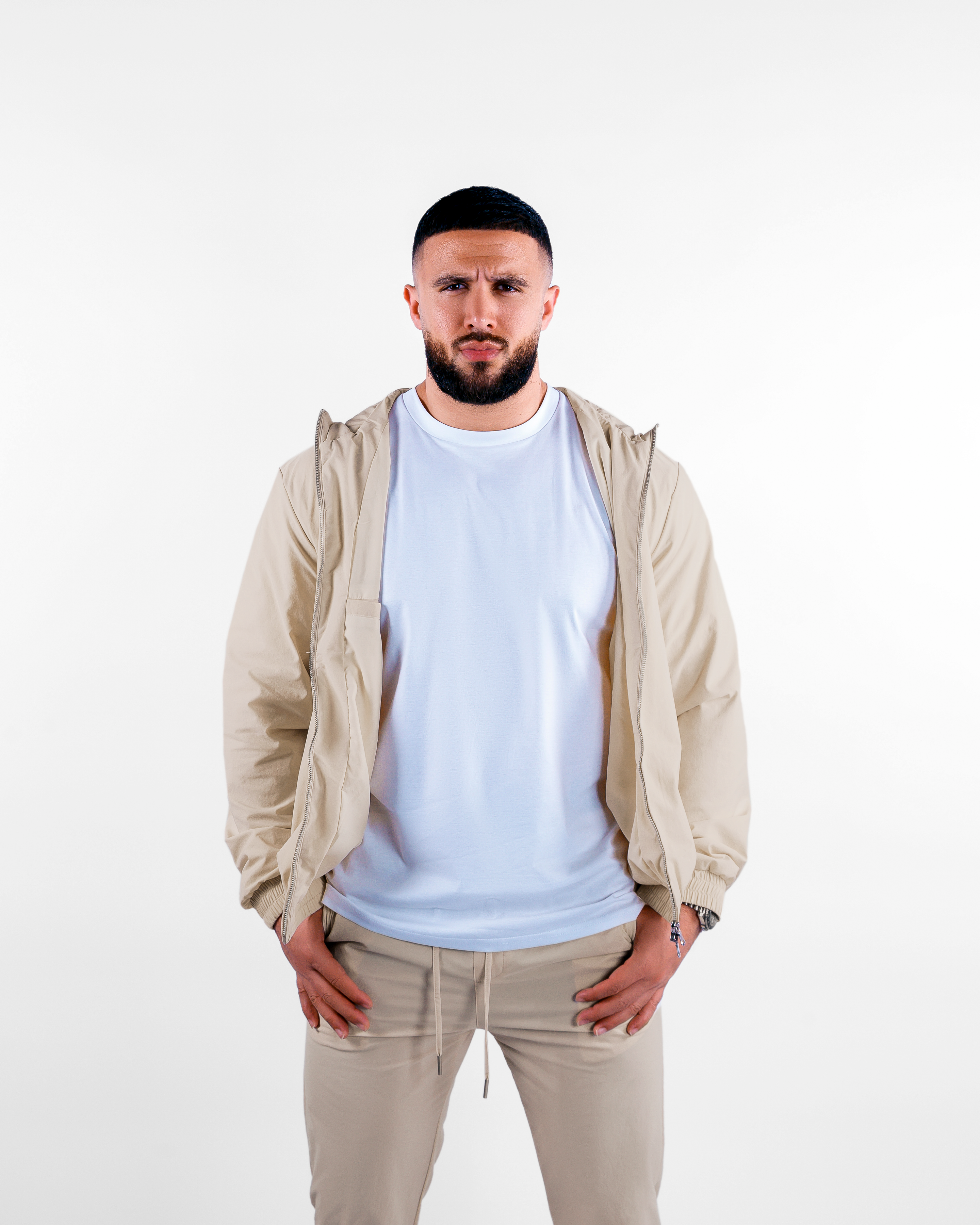 Classic Hooded Tracksuit - Beige