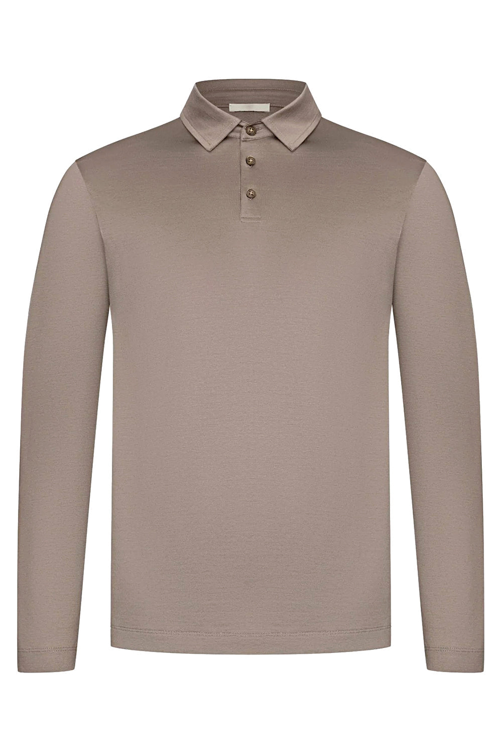 Long Sleeve Polo - Taupe